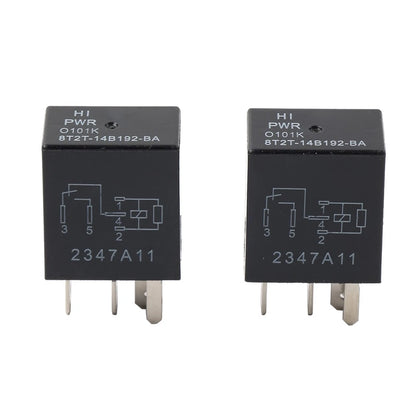 2Pcs 12V DC 5 Pins Automotive Relay for Ford (Selected Vehicles) 8T2T-14B192-BA