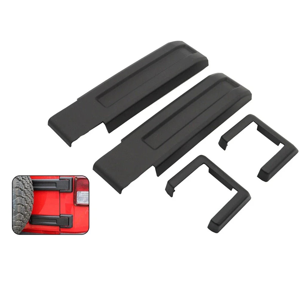 Matt Black Tailgate Hinge Cover Trims for Jeep Wrangler (2007-2018)