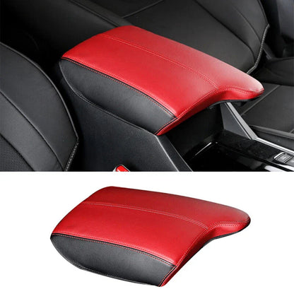 Red Leather Central Console Armrest Box Cover for Honda Accord (2014–2017)