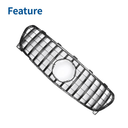 Front Upper Bumper Grille for Mercedes-Benz GLA Class X156 2017-2019 Black