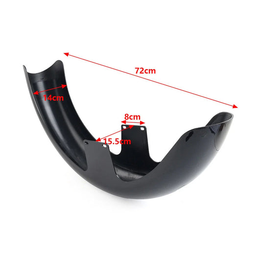 21" Wheel Wrap Front Fender Glossy Black for Harley Touring Street Glide (2009-2023)