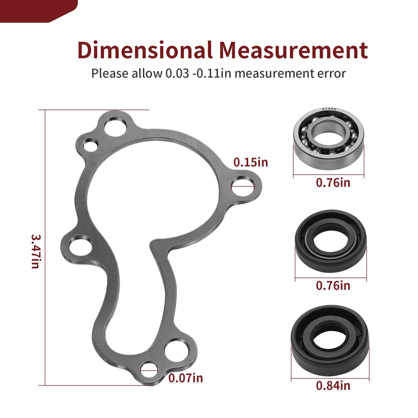 Water Pump Rebuild Kit for Kawasaki KLX450R KX450F (2006–2019)