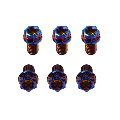 6pcs M6x30mm Titanium Torx Head Flange Screws for Bike Bicycle Motorcycle
