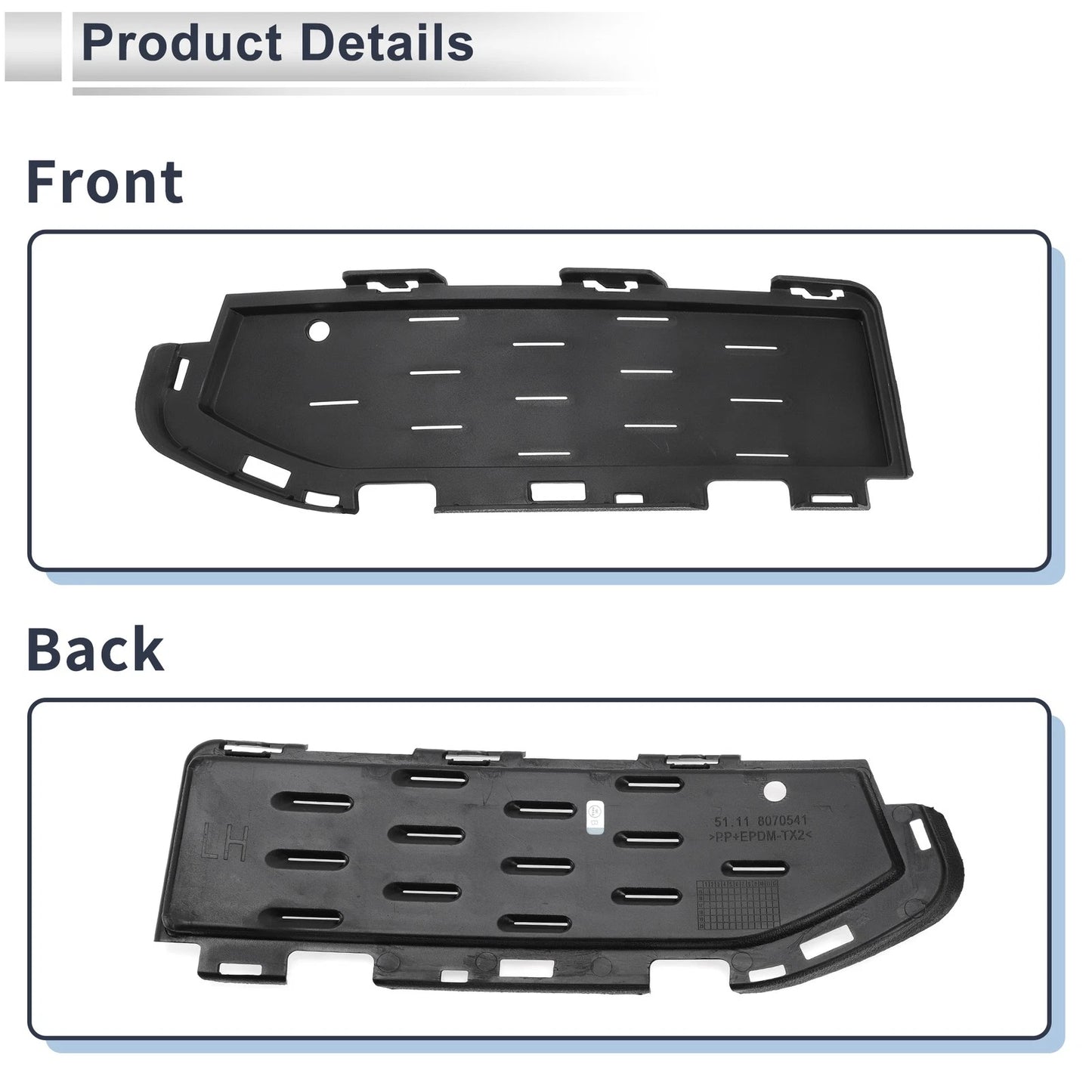 1 Pc Front Left Fog Light Grill for BMW 5 Series (2018-2020)