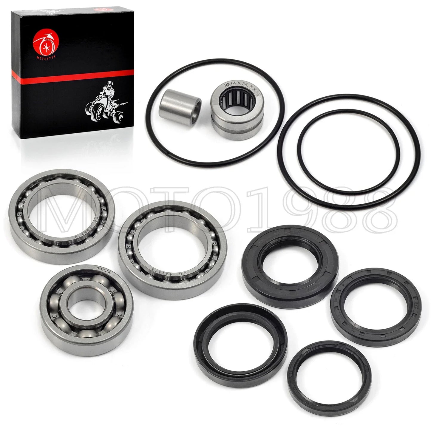 Rear Diff Bearing Seal Kit for Honda Fourtrax 300 TRX300FW 4X4 (1988–2000)