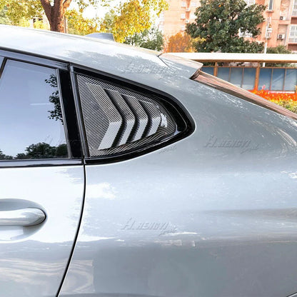 Carbon Style Rear Window Louver Shutter Vent Cover for BMW X4 (2018–2024)
