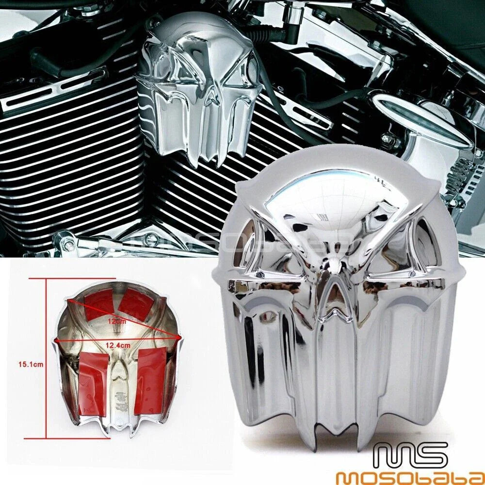 Skull Cowbell Horn Cover for Harley Dyna Softail Touring Bike (1992-2013)