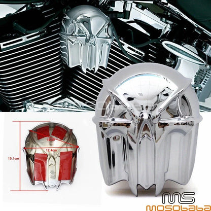 Skull Cowbell Horn Cover for Harley Dyna Softail Touring Bike (1992-2013)