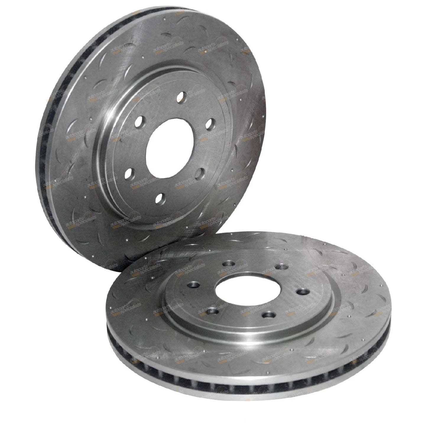 2 Front Slotted Disc Brake Rotors for Nissan Pathfinder R51 (2006–2012)