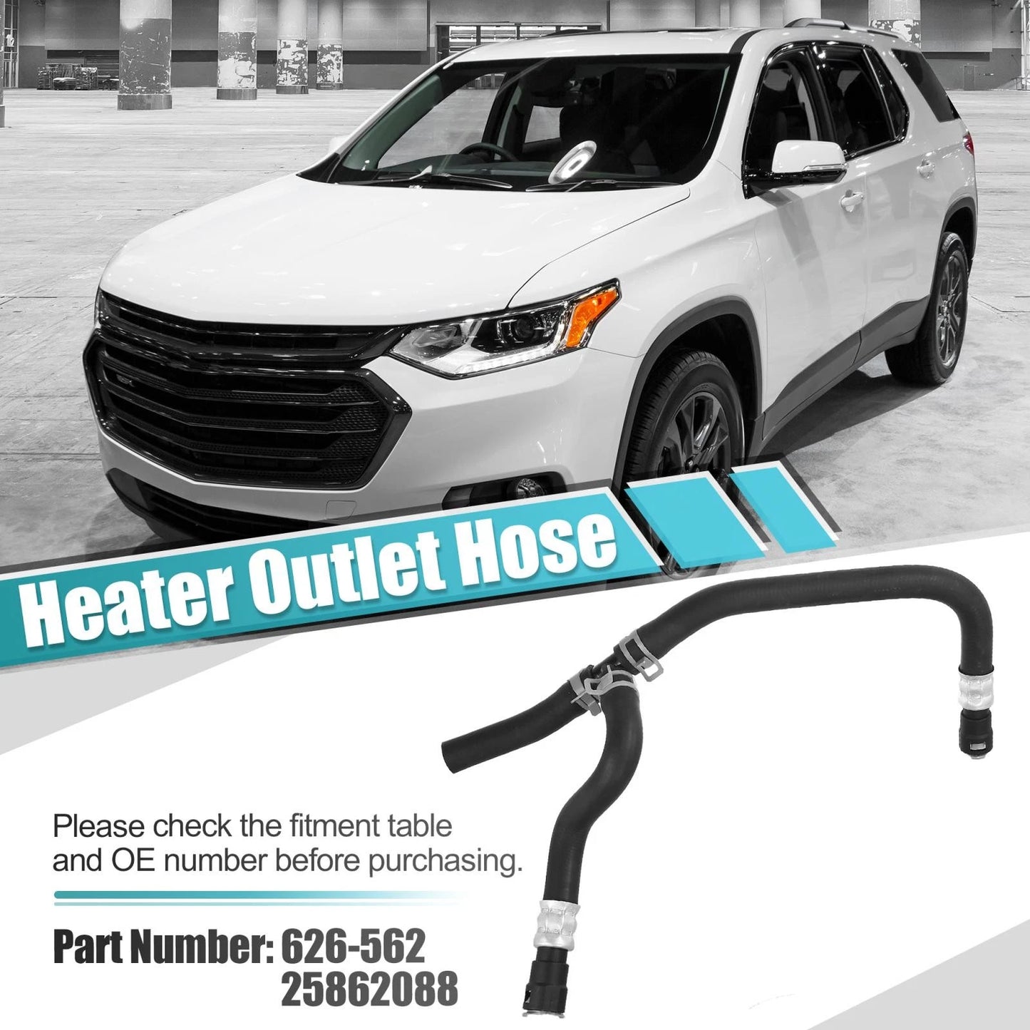 Heater Outlet Hose 25862088 for Chevrolet Traverse, GMC Acadia, Enclave (2007–2017)