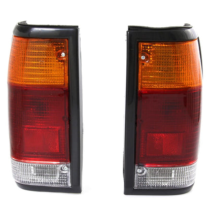 Set of 2 Tail Lights for Mazda B Series Pickup (1985–1998) Black Edge
