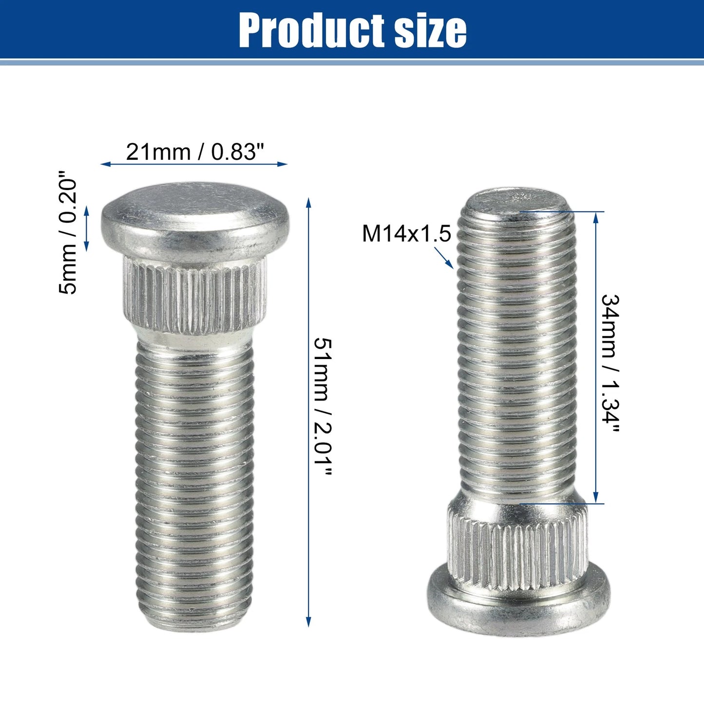 10X M14x1.5 Wheel Lug Studs for Acura MDX (No. 90113SHJA01)
