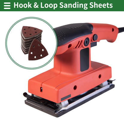 80 Pc 90x90mm 40 Grit Sandpaper for Mouse Sander (Hook and Loop)