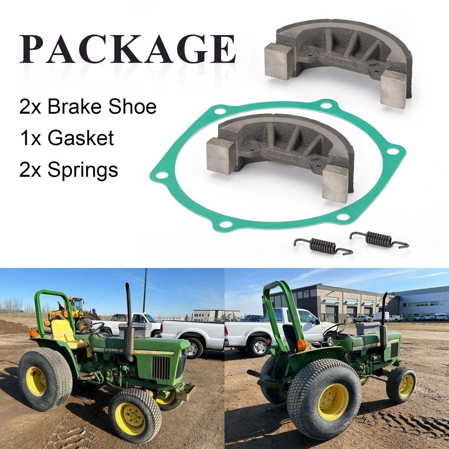 Brake Shoe Set 2x for John Deere 750 770 790 Tractor