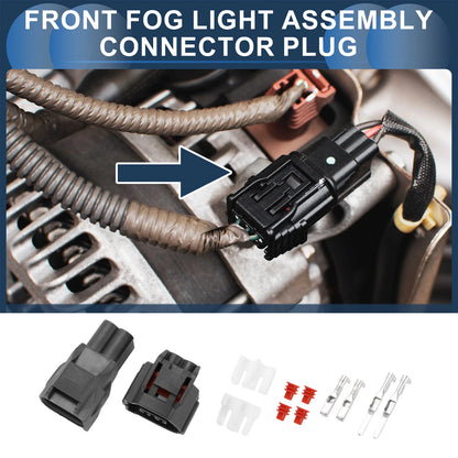 2 Pin Front Fog Light Assembly Connector Plug for Chevrolet