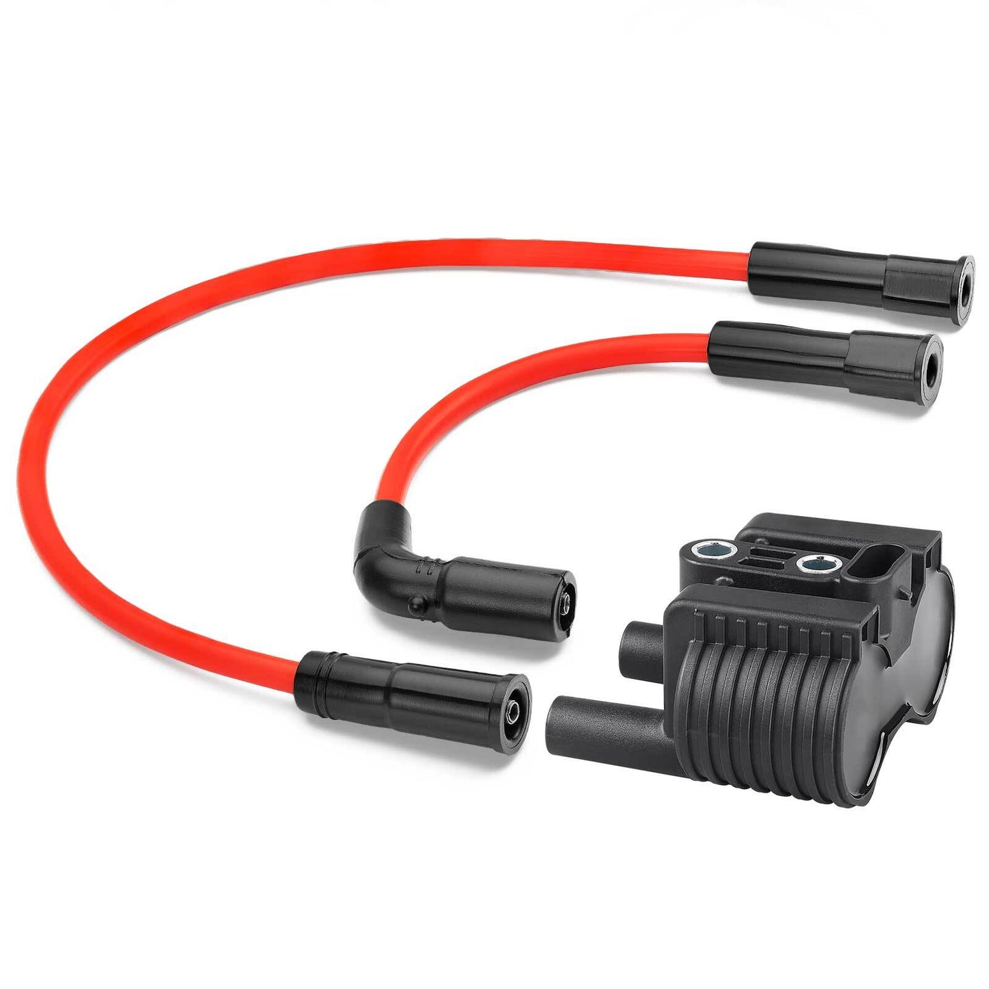 Ignition Coil & Spark Plug Wire Cap Set for Harley XL1200 XL883 (2004–2023)