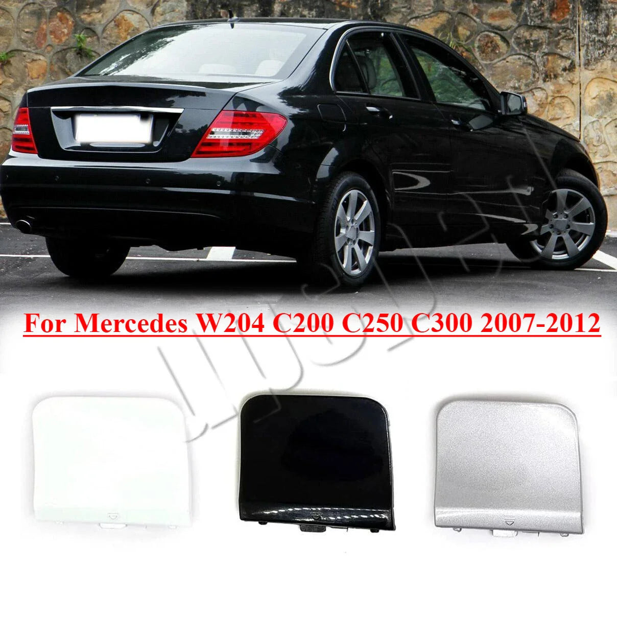 Rear Bumper Tow Hook Hole Cover Cap for Mercedes W204 (2007–2012)