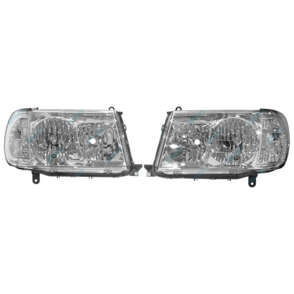 LH+RH Headlights Pair for Toyota Landcruiser 100 Series 2005-On Left Right L+R