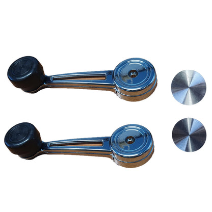 Set of 4 Window Crank Handles & Covers for Ford Falcon Mustang Bronco (1967–1977)