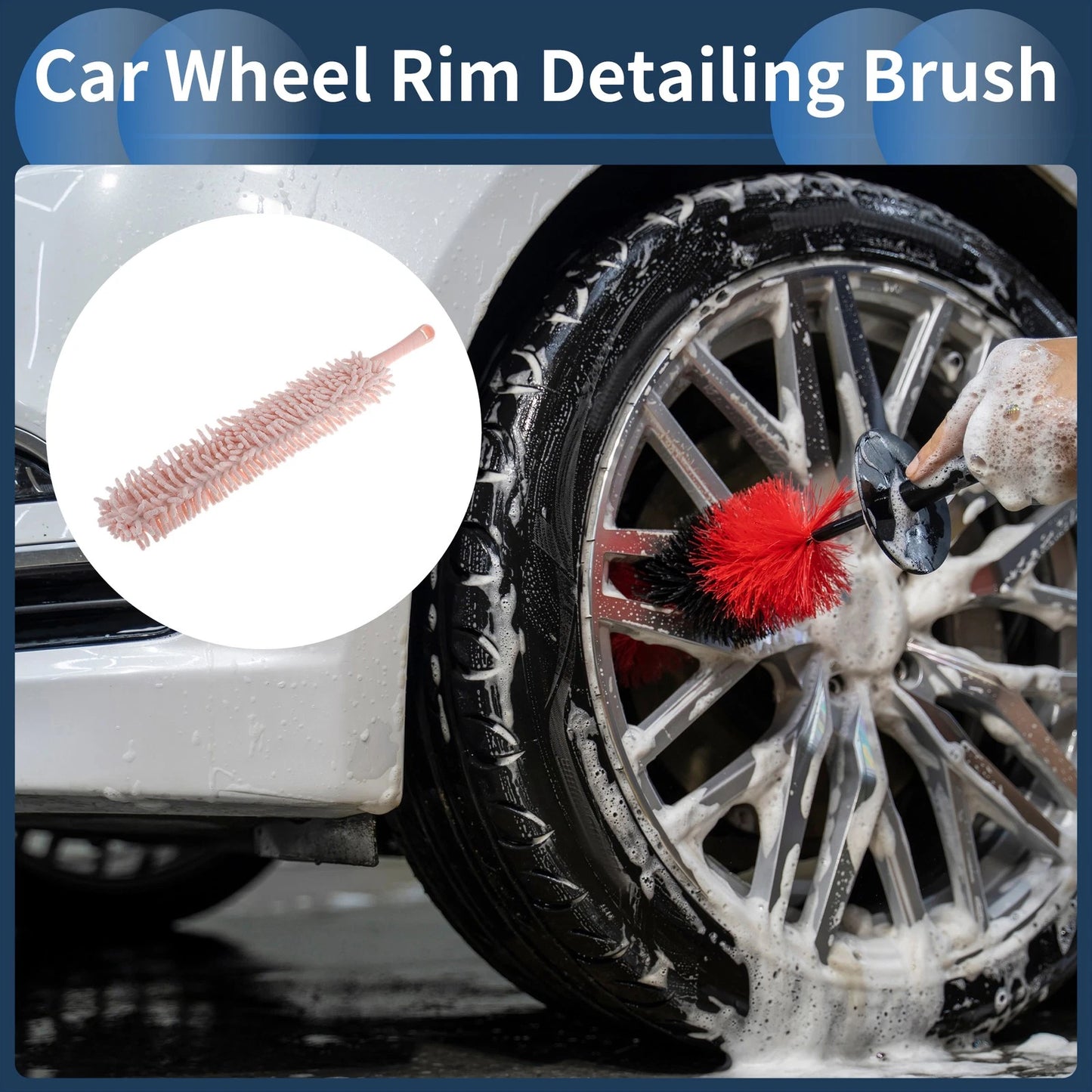 Car Wheel Brush for Nordic Light Pink Chenille (22")