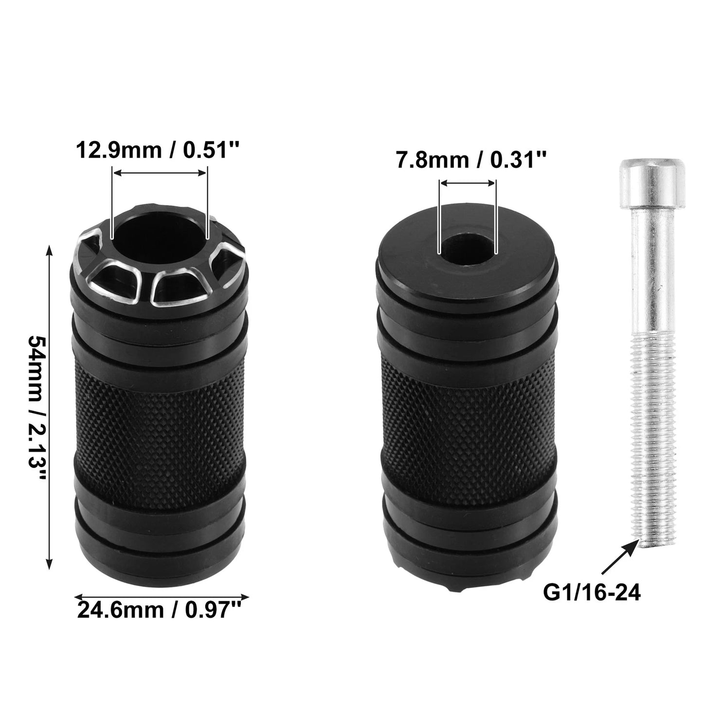2pcs Shifter Pegs for Harley Davidson  Black