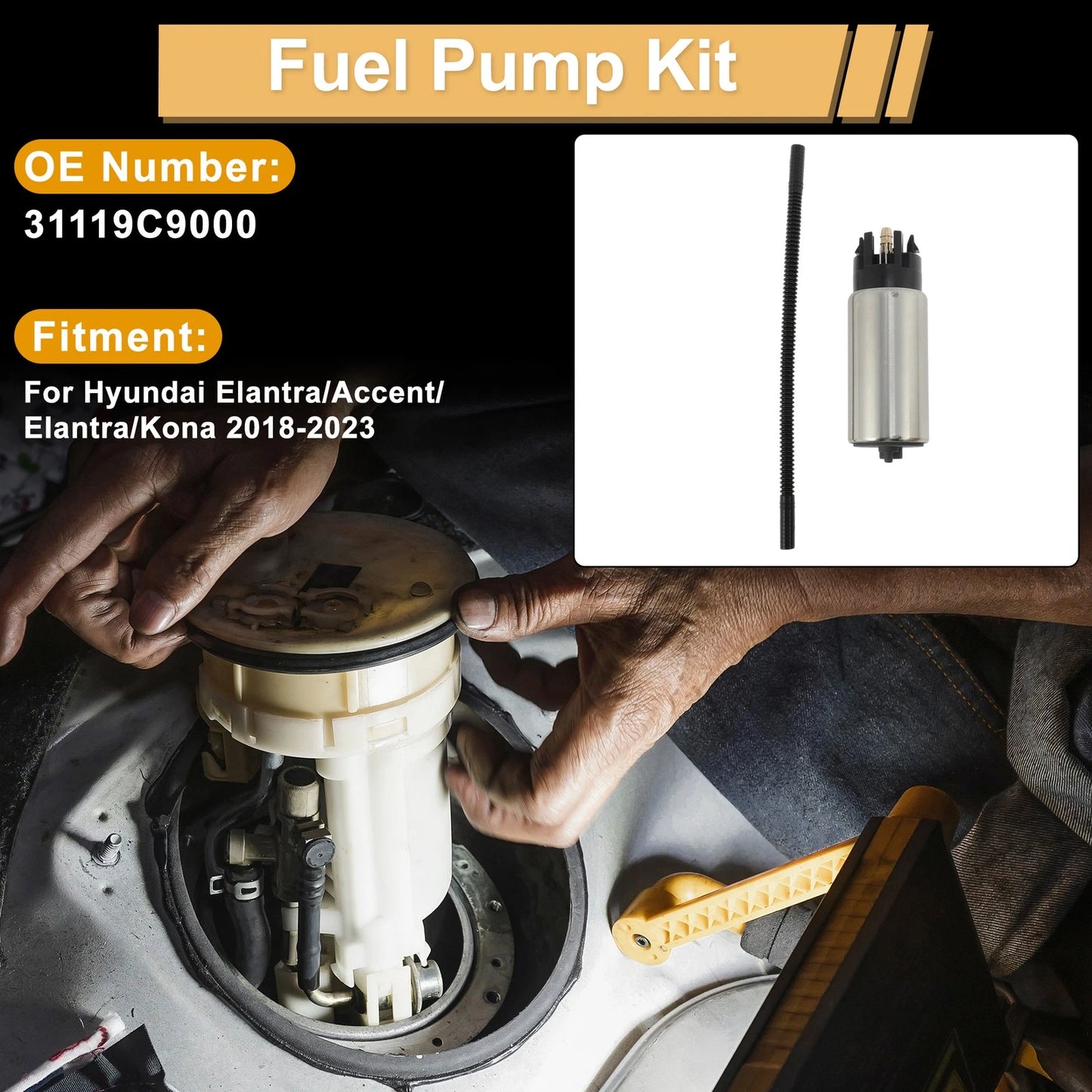 Fuel Pump for Hyundai Elantra/Accent/Kona (2018–2023) Metal Replaces