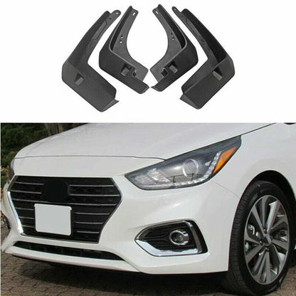 4 x Mud Fender Flaps Splash Guards for Hyundai Accent (2018–2021)