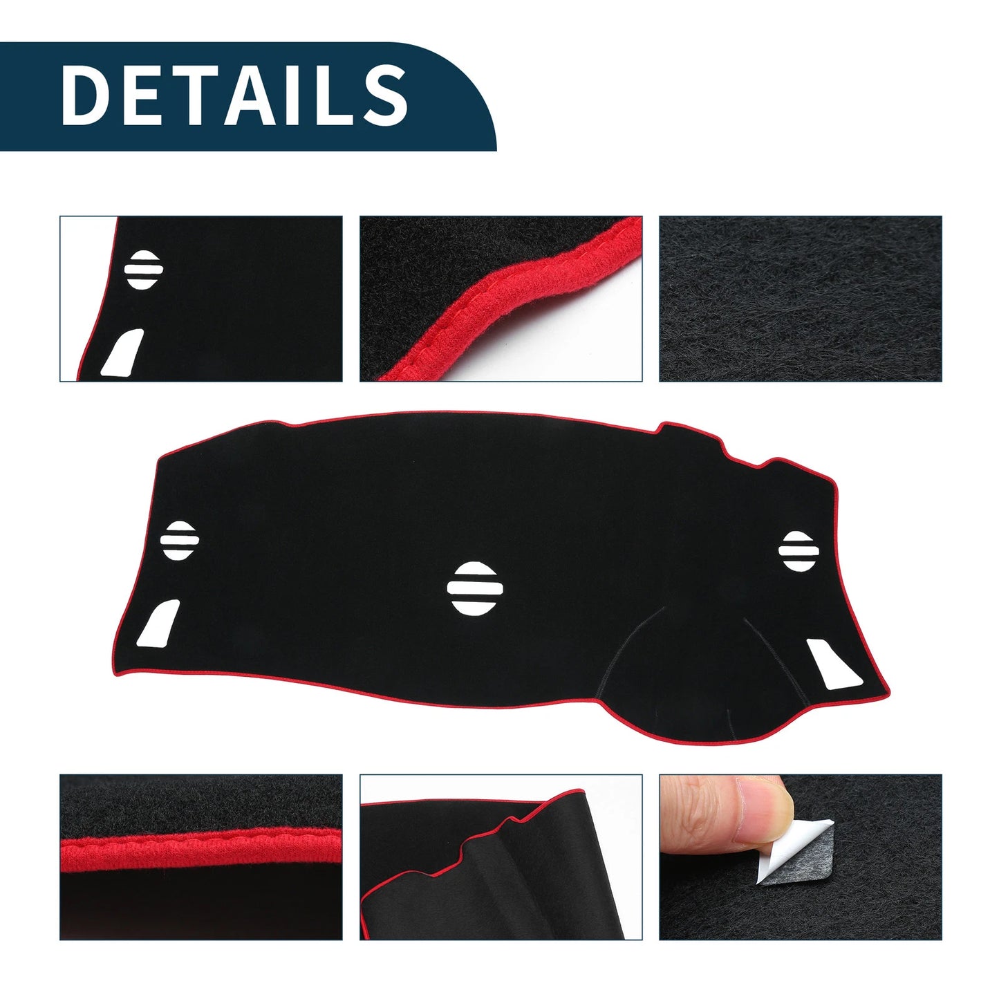 Dashboard Dash Cover Mat for Nissan Elgrand E52 (2010–2024) Black Red Set of 1