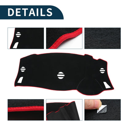 Dashboard Dash Cover Mat for Nissan Elgrand E52 (2010–2024) Black Red Set of 1