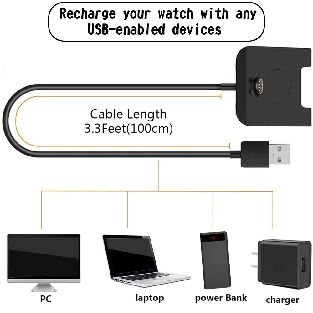 USB Charging Cable for Garmin Fenix 5 5S 5X Vivoactive 3 Vivosport (2017–2020)