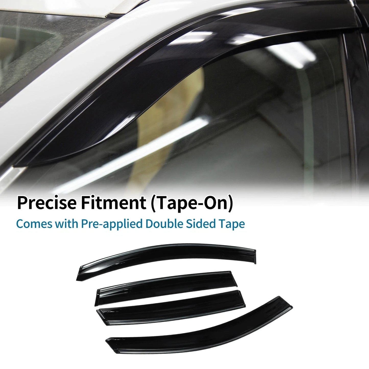 Window Deflectors for Honda CR-V 2012 Side Window Vent Visors Black 1 Set