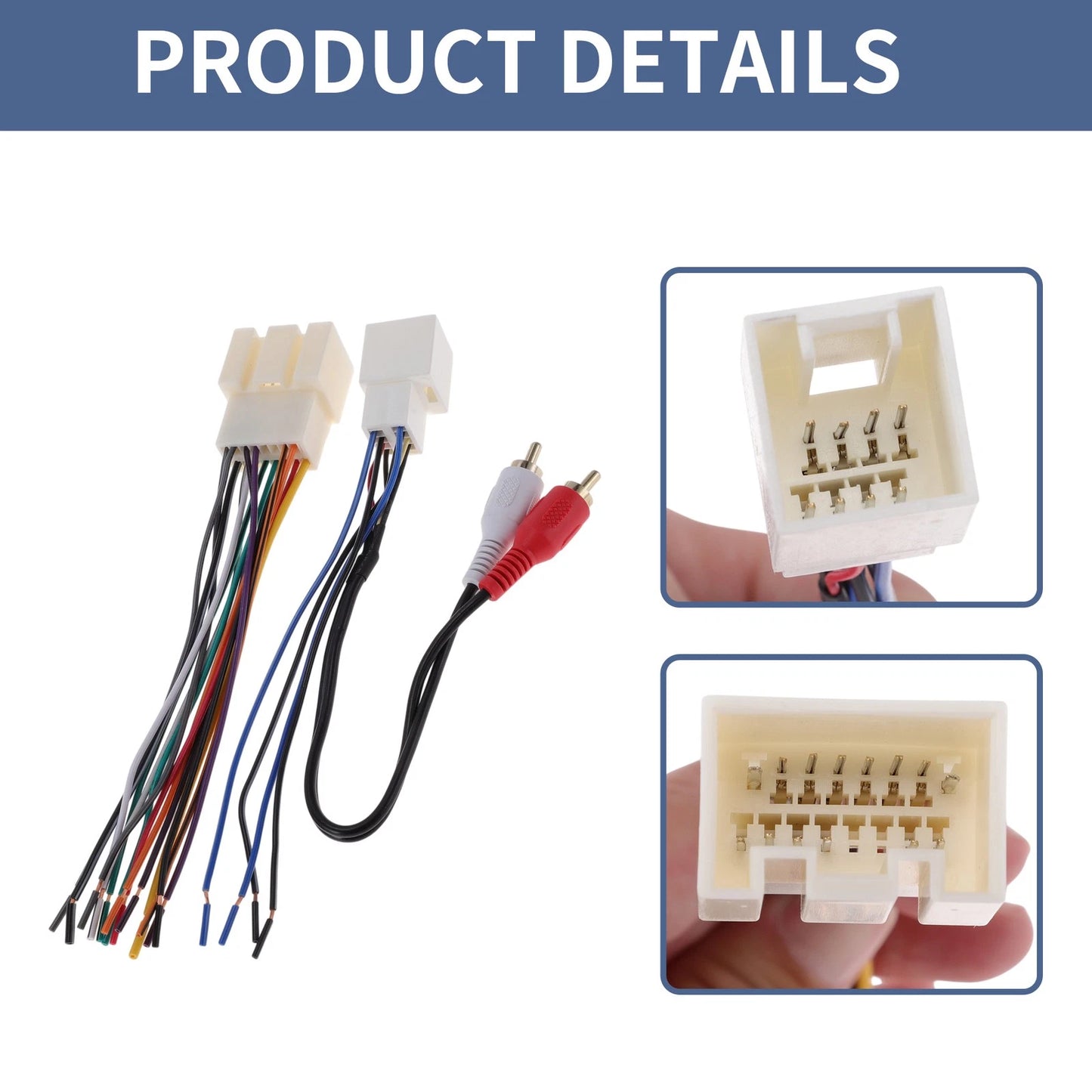 Set of 2 Car Stereo CD Player Wiring Harness for Ford Crown Victoria (1998–2001)