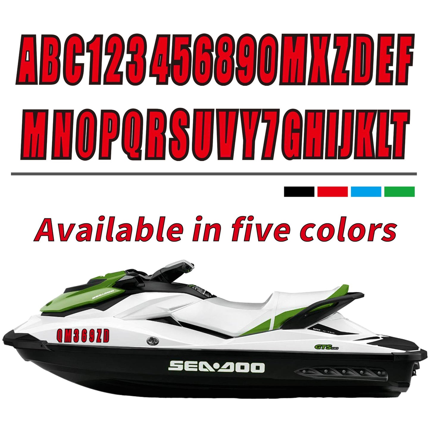 Boat Registration Number Decal for All Boats