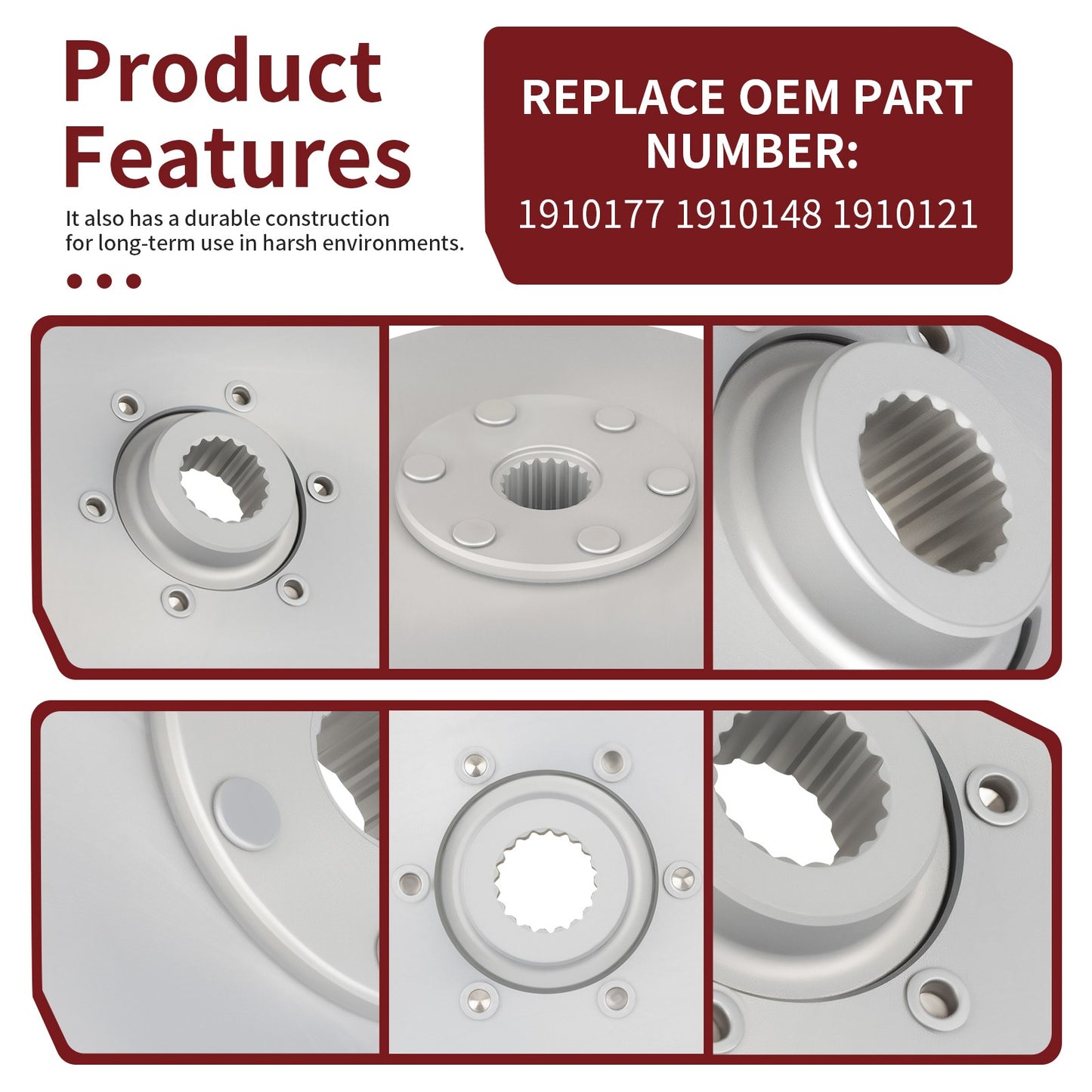 Rear Brake Rotor Disc for Polaris Big Boss 300 350 400 500 Sportsman (1990–2005)