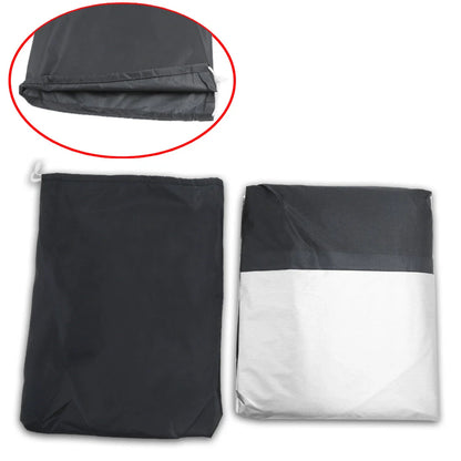 Black & Silver Outdoor Motorcycle Cover for Honda, Suzuki, Kawasaki