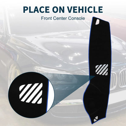 Dash Cover Mat for BMW 5 Series F10 F11 Sun Pad Black Blue (2010 - 2016)