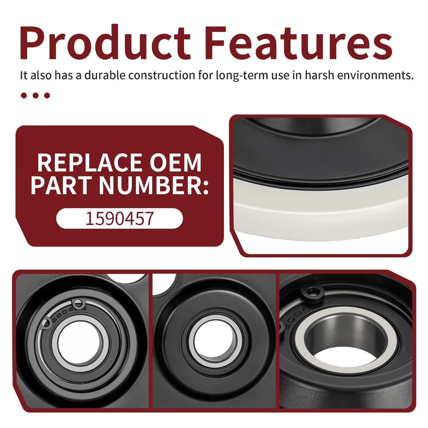 2X Plain Wheel Assembly for Polaris Snowmobile (600–850)