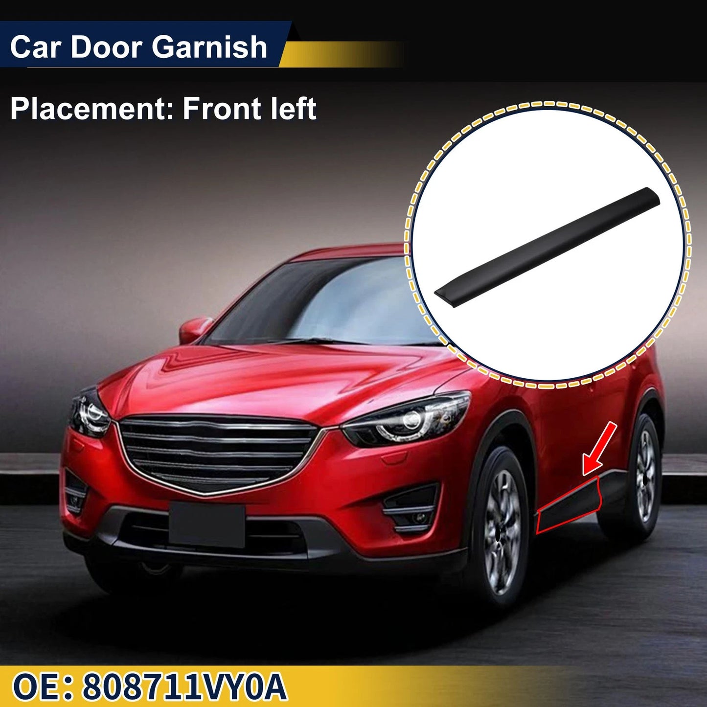 Door Side Lower Trim Front Left No. 808711VY0A for Nissan Rogue (2008–2013)