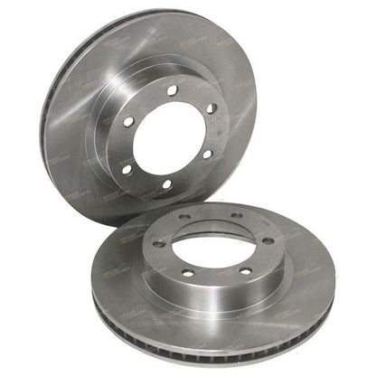 2 Front Disc Brake Rotors for Toyota Hilux (2008–2014) 4X4 VSC