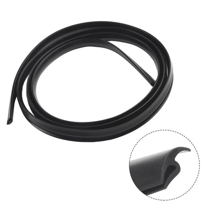 Seal Strip Trim 2m for Car Front-Windshield Sunroof Weatherstrip Rubber Black