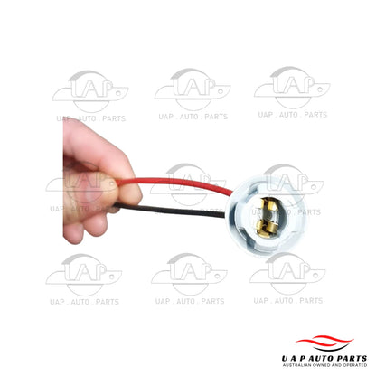 2X T10 Wedge LED Bulbs for Car Globe Holder Rubber Wire Socket Connector