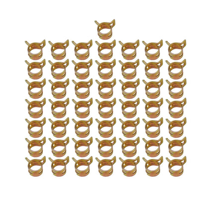 Fuel Hose Pinch Spring Clip Clamp 50Pcs 3/8 10mm for All Vehicles