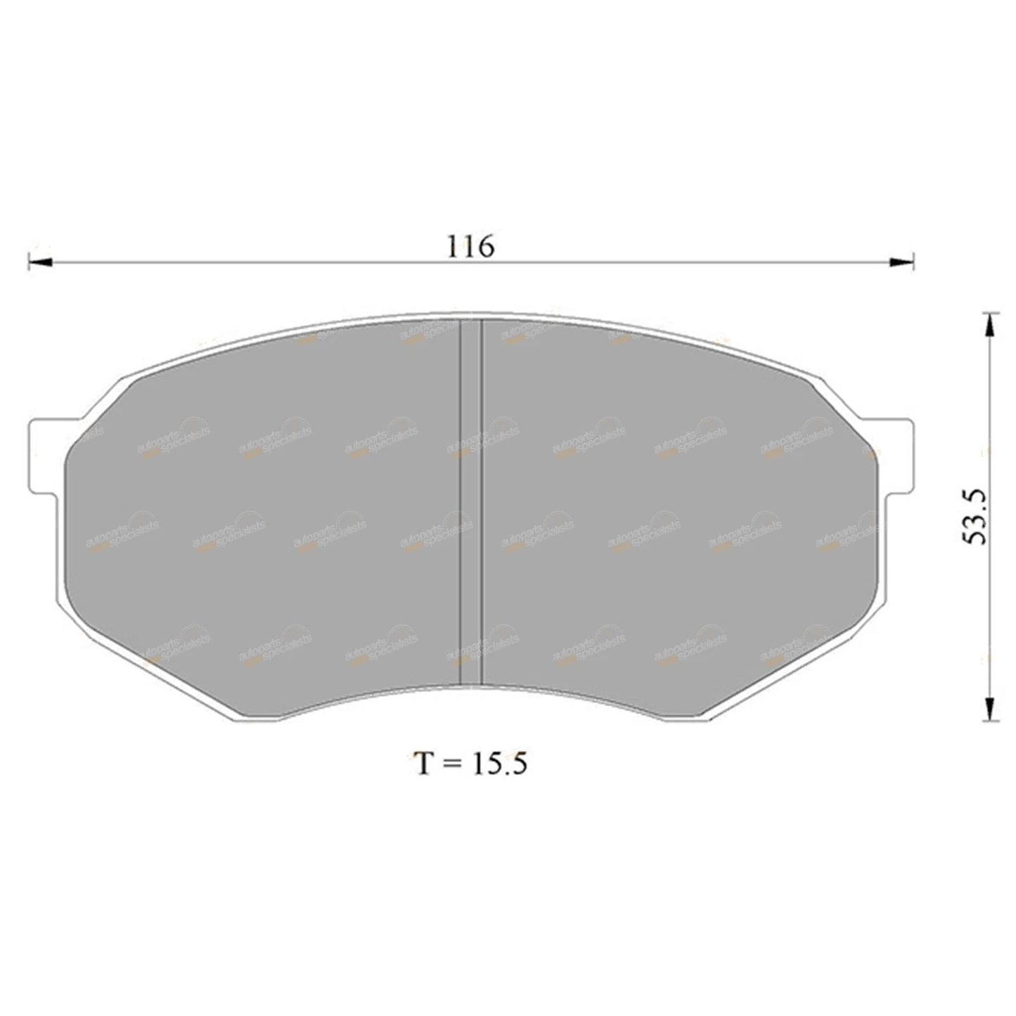 Set of 4 Front Disc Brake Pads for Toyota Hilux RN90 (1989–1998)