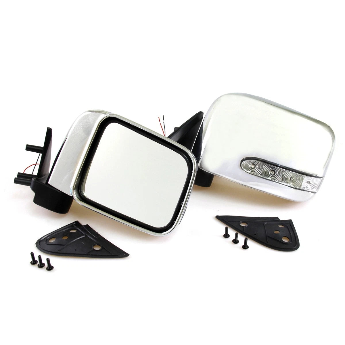 Chrome Door Mirror with LED for Nissan D22 Hardbody Frontier Navara NP300