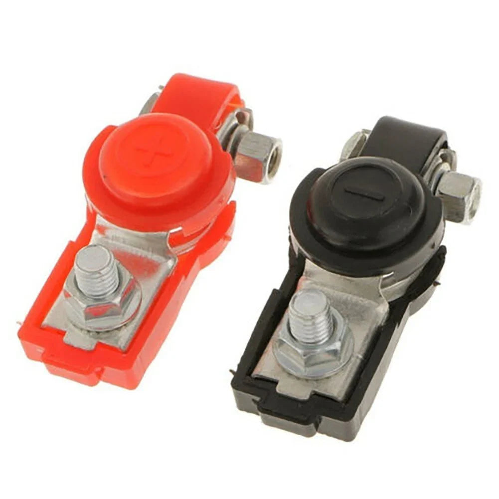 2 x Car Battery Terminal Adjustable Clamp Clip Connector Negative Positive for Car