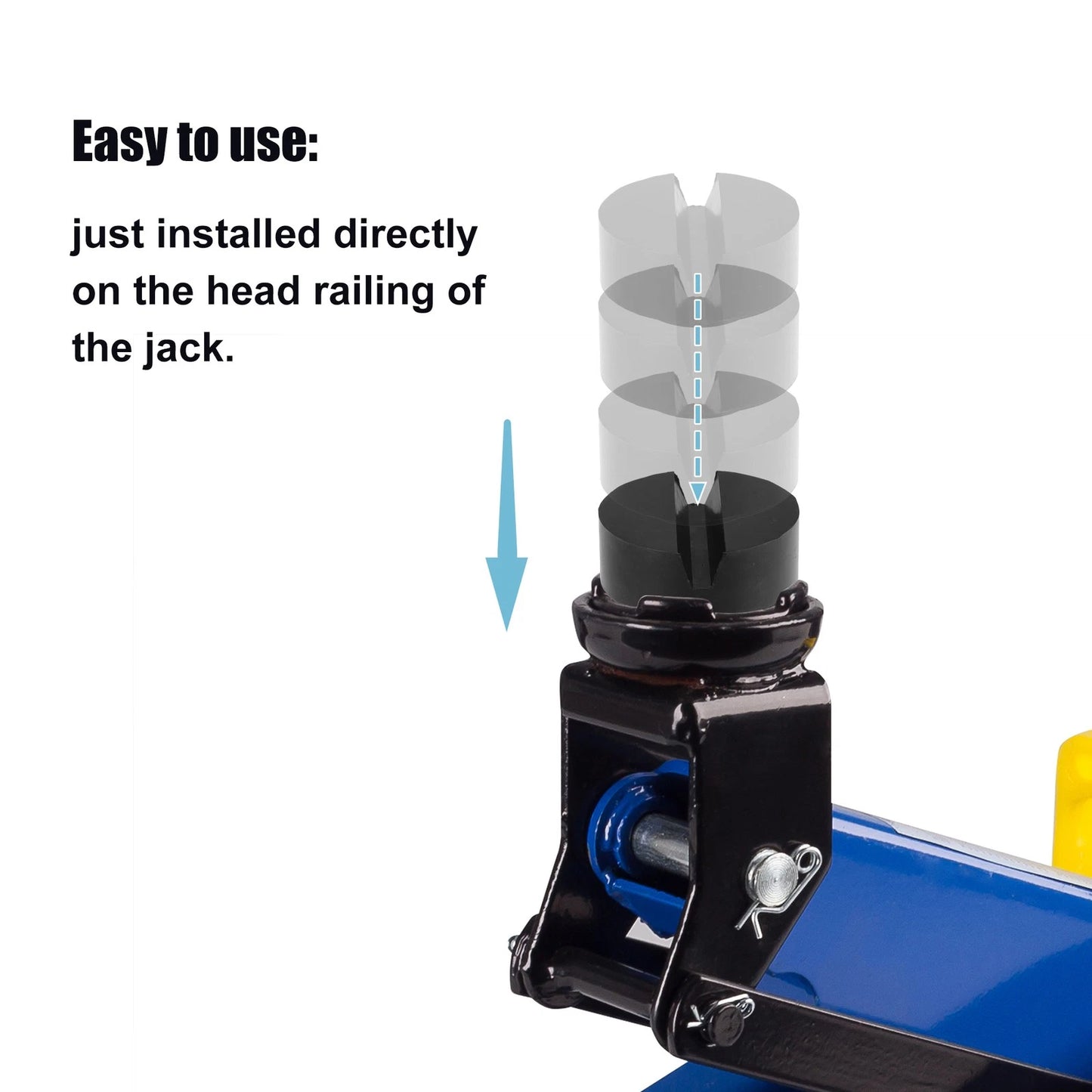 Set of 4 Universal Car Adapter Jacking Trolley Removal Tools 65mm 2.56" Dia