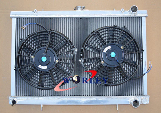 Aluminum Radiator & Fans for Nissan Skyline R32 GTS GTR (1989-1994)