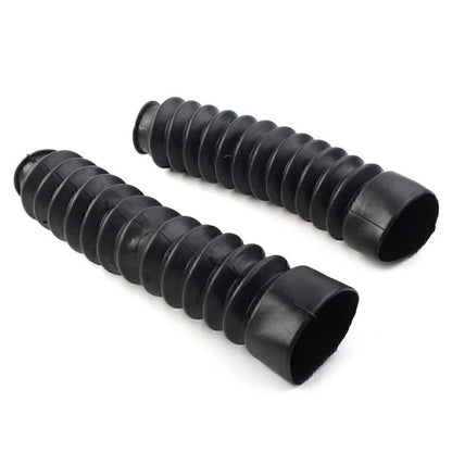 Rubber Front Fork Dust Cover Boots for Motorcycle Universal Black