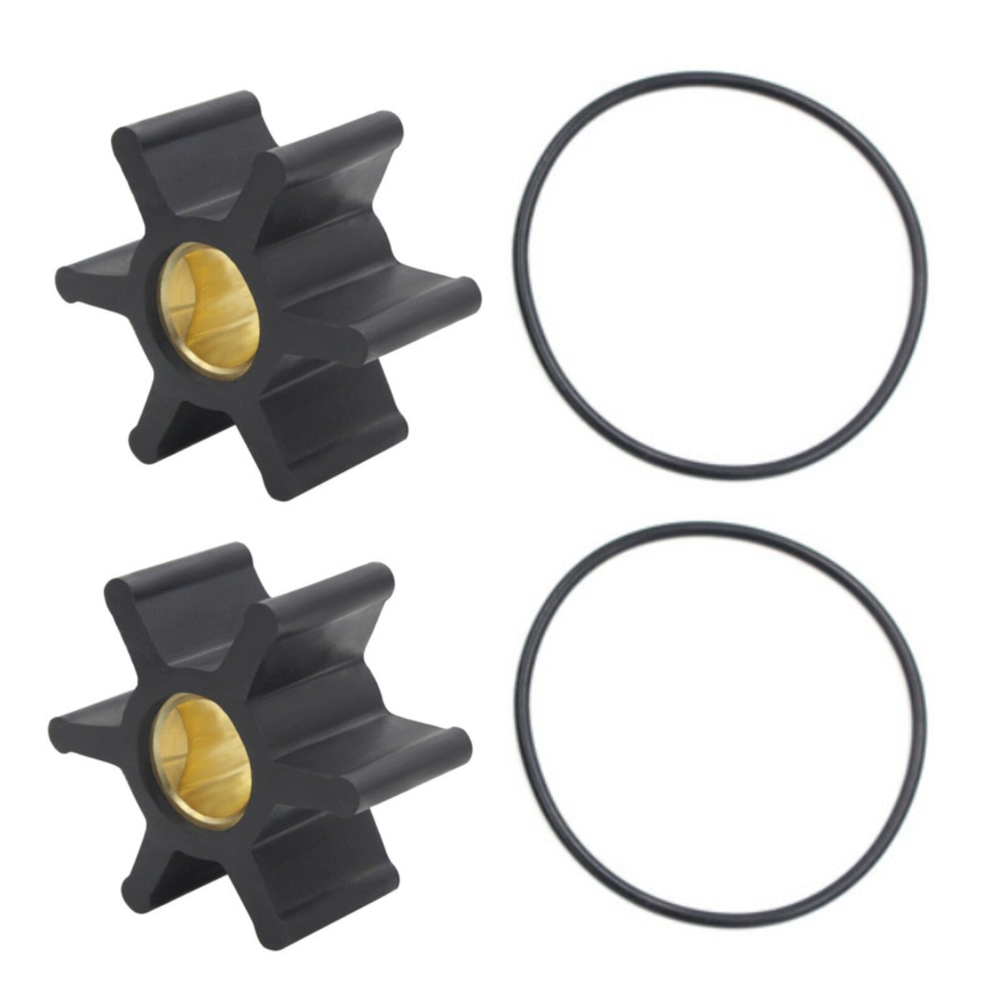 Set of 2 Water Pump Flexible Rubber Impellers for Sherwood 8000K (2000–2023)
