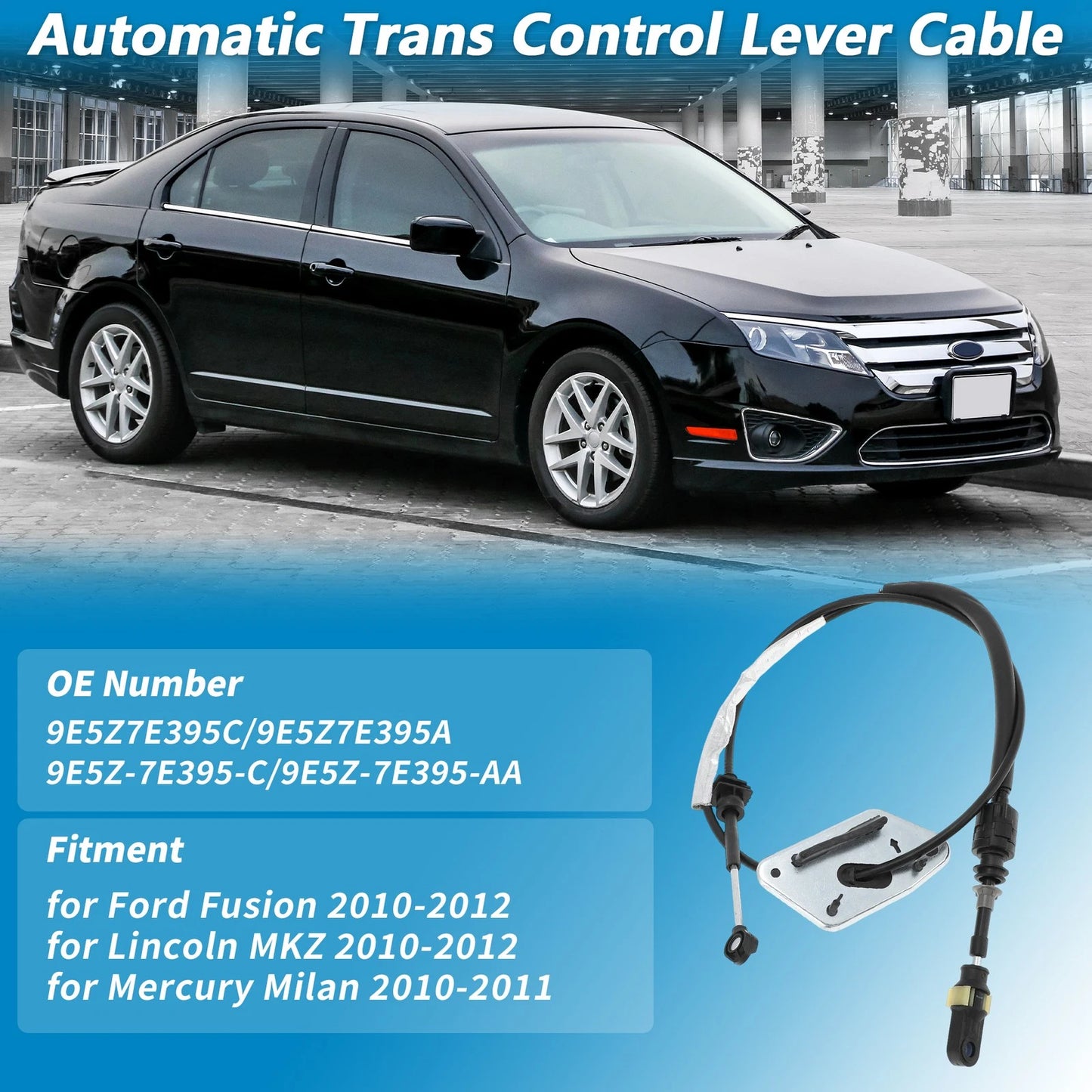 Auto Trans Gear Shift Cable for Ford Fusion, Lincoln MKZ (2010–2012)
